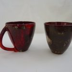 mugs émaillés rouge